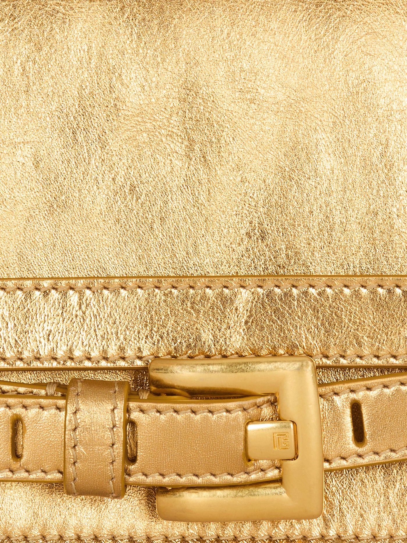 Shuffle wallet in lamé leather