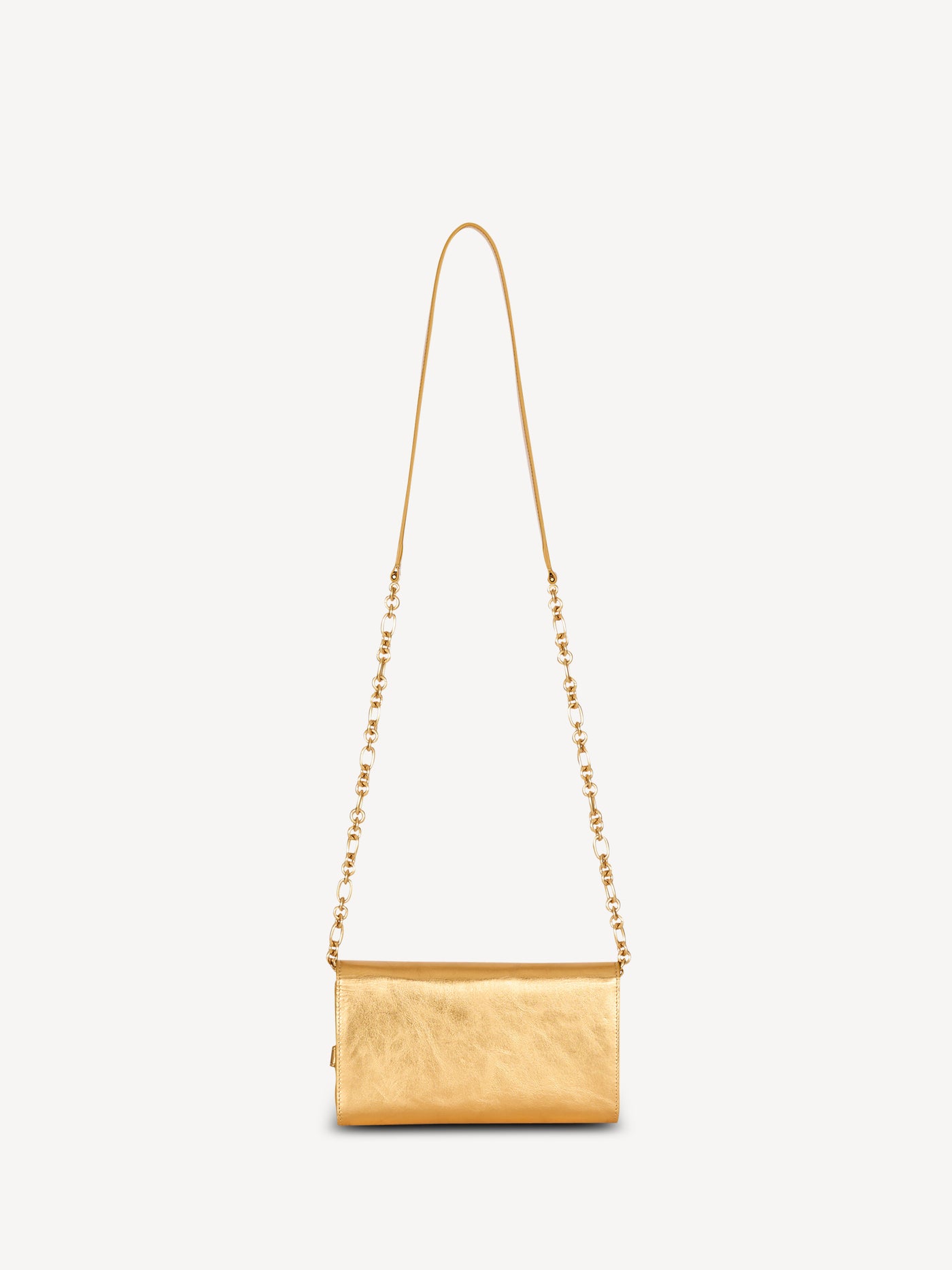 Shuffle wallet in lamé leather