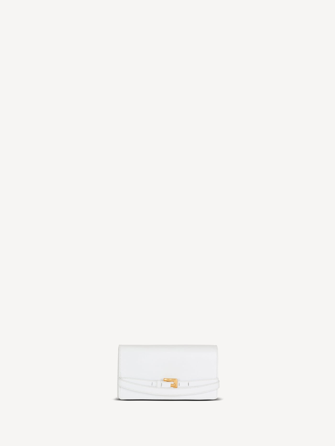 Shuffle calfskin wallet with chain