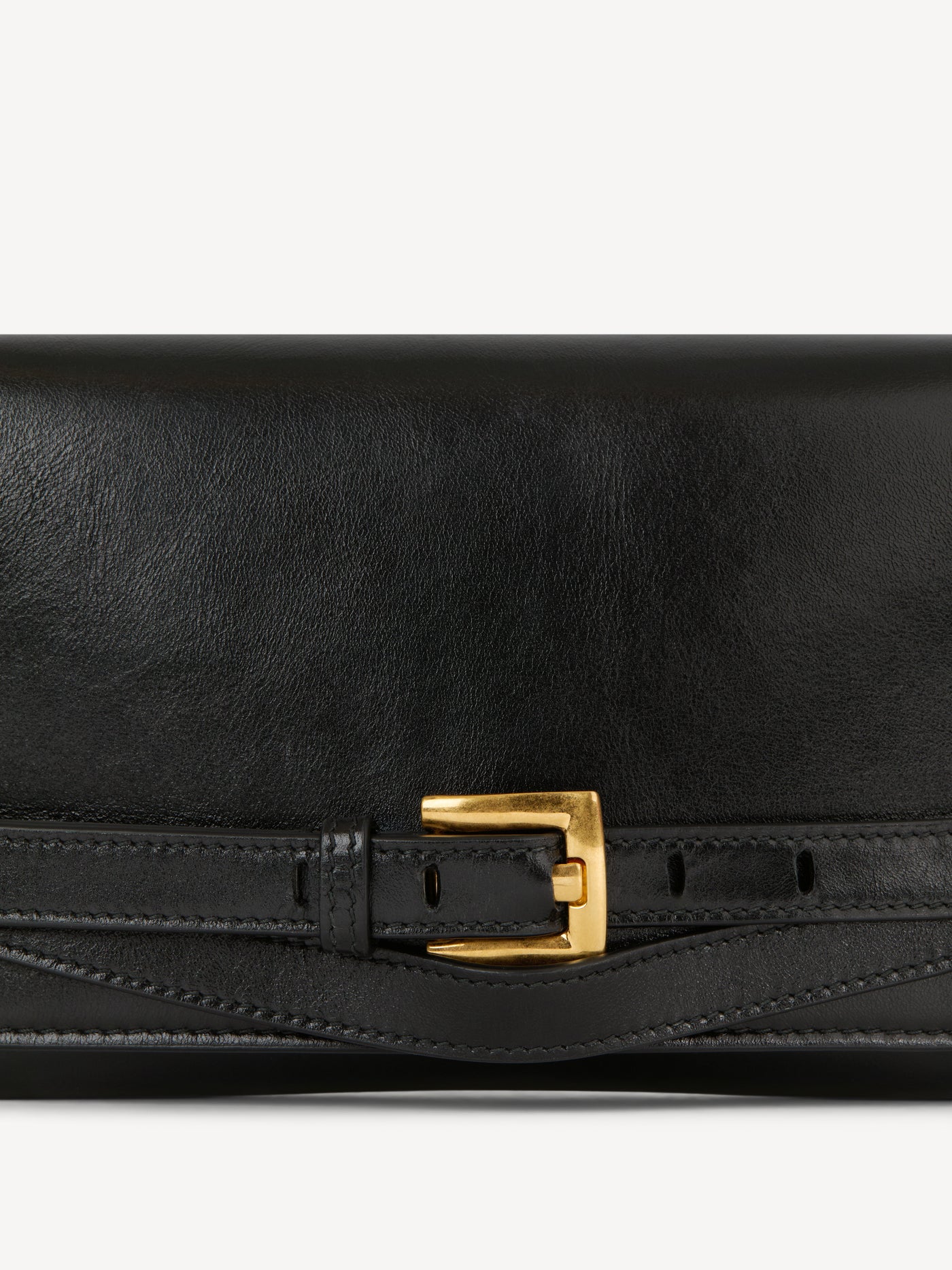 Shuffle calfskin wallet with chain