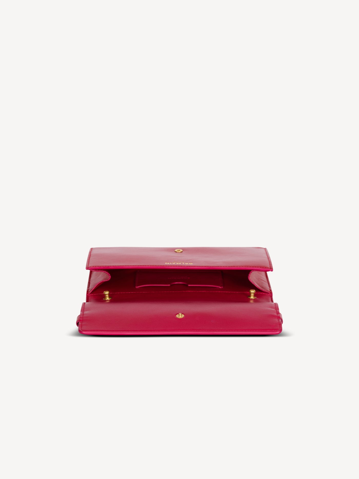 Shuffle calfskin wallet with chain