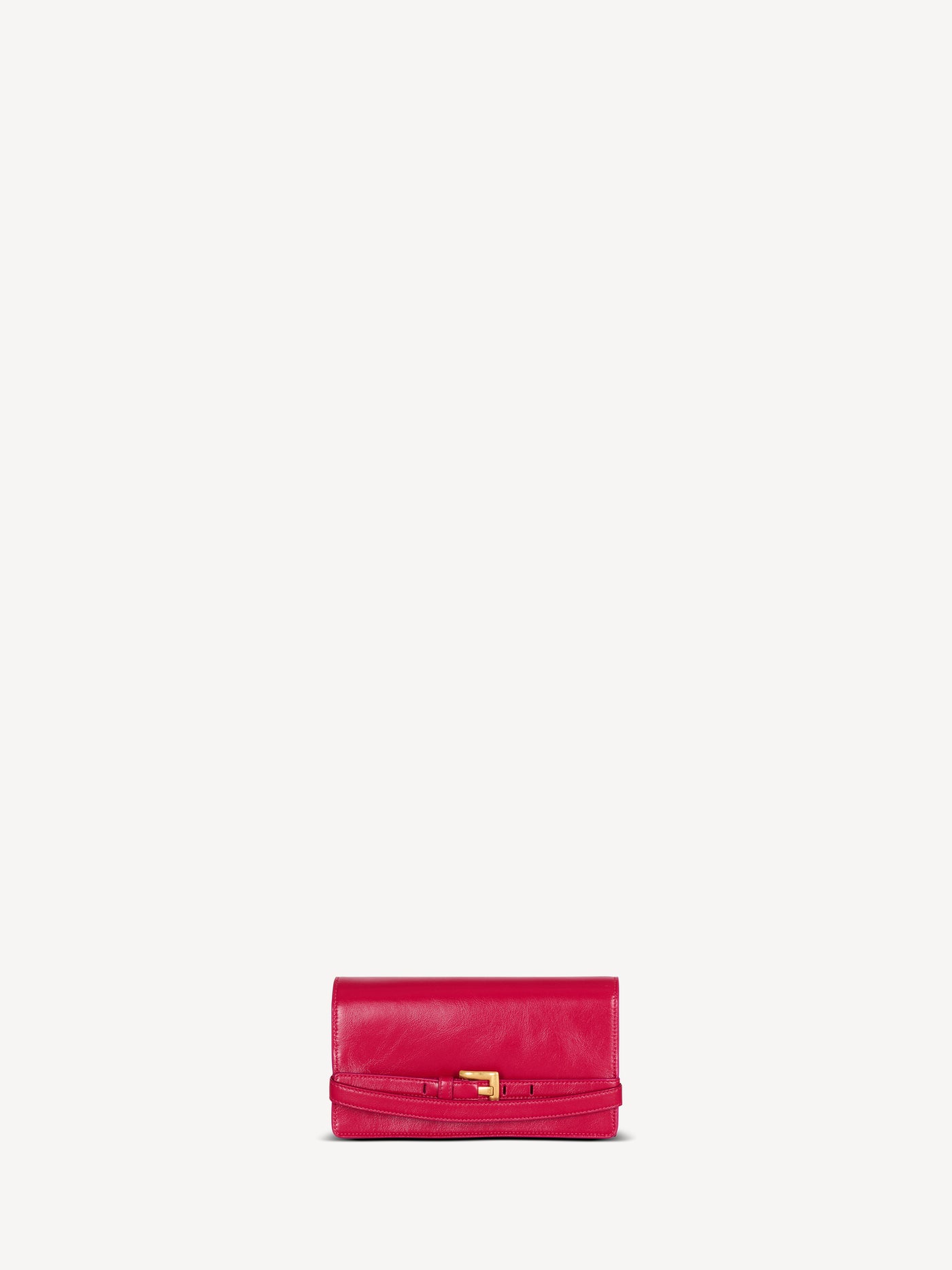 Shuffle calfskin wallet with chain