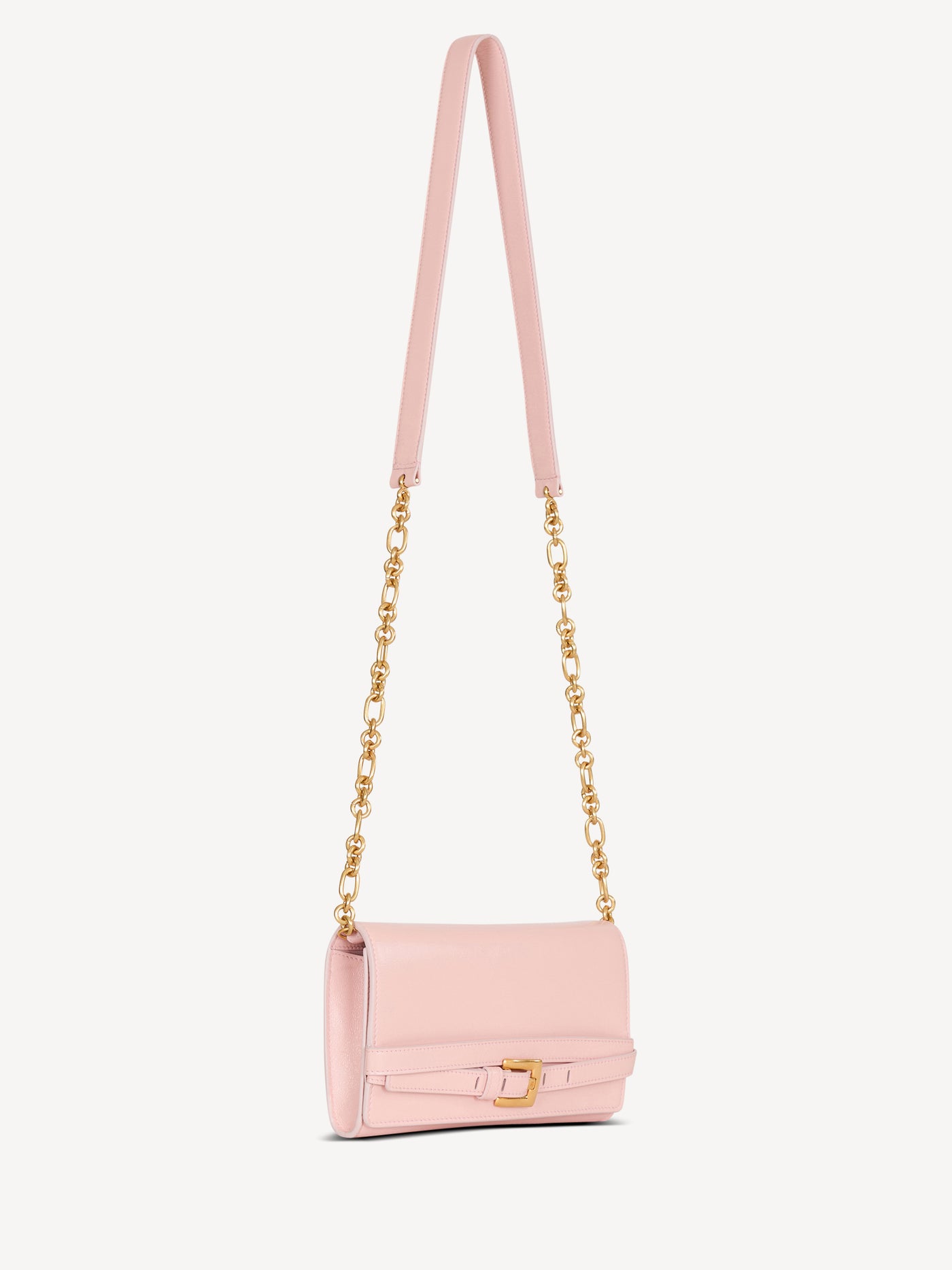 Smooth leather Shuffle wallet with chain strap