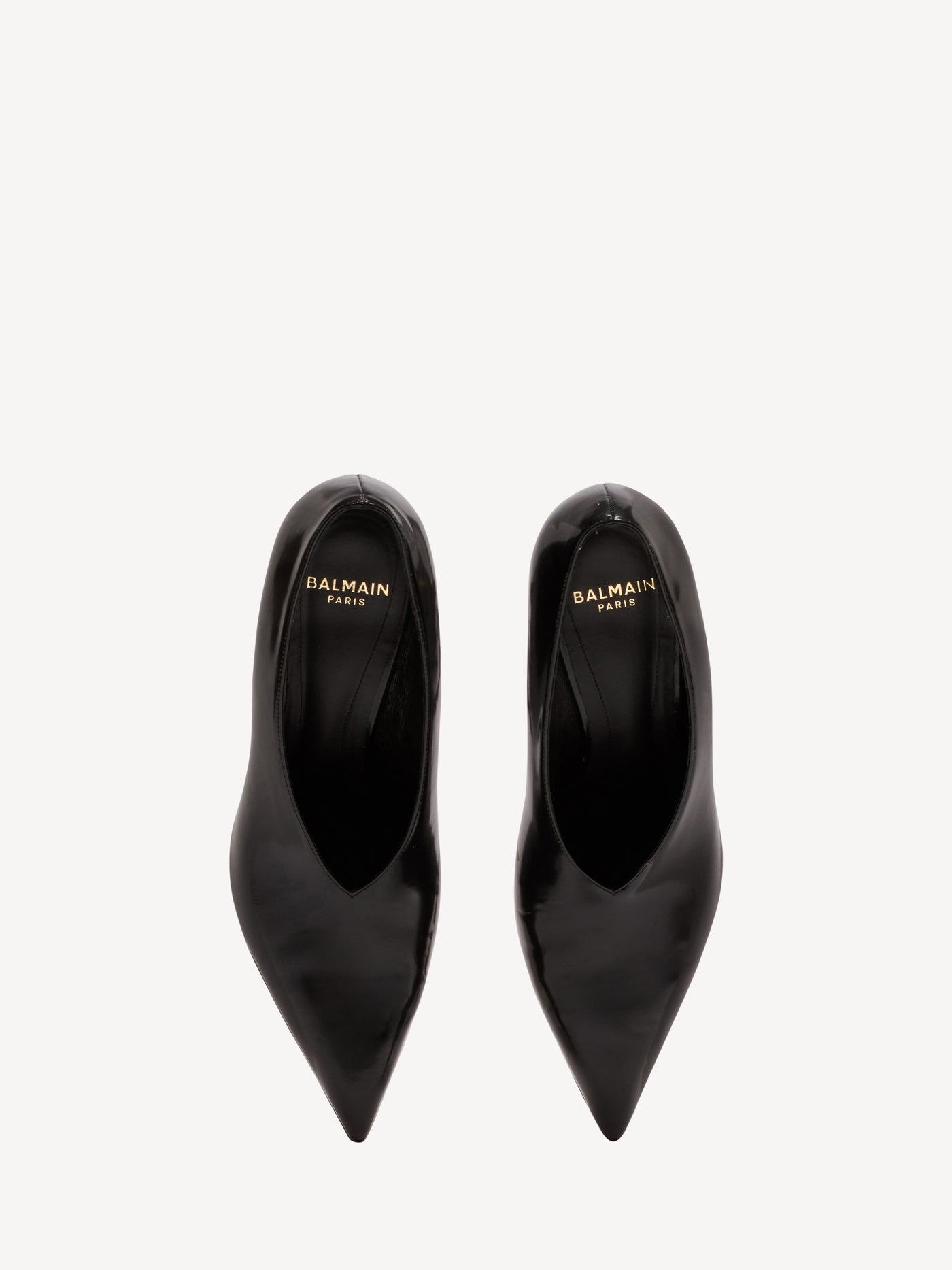 Shiny lambskin Wedge pumps