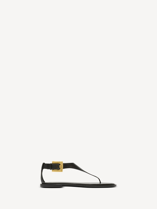 Anthem flat toe-post sandals in lambskin leather