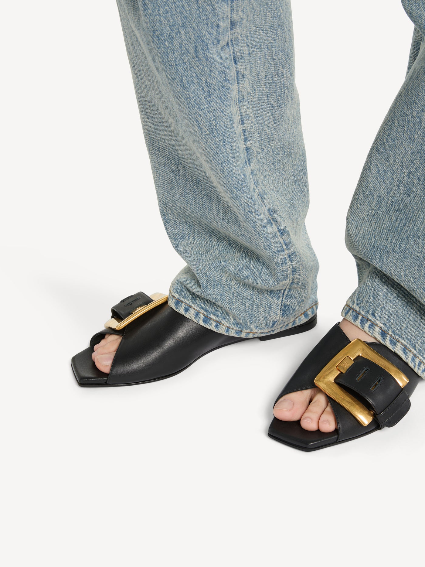 Sandales plates Anthem en cuir de veau