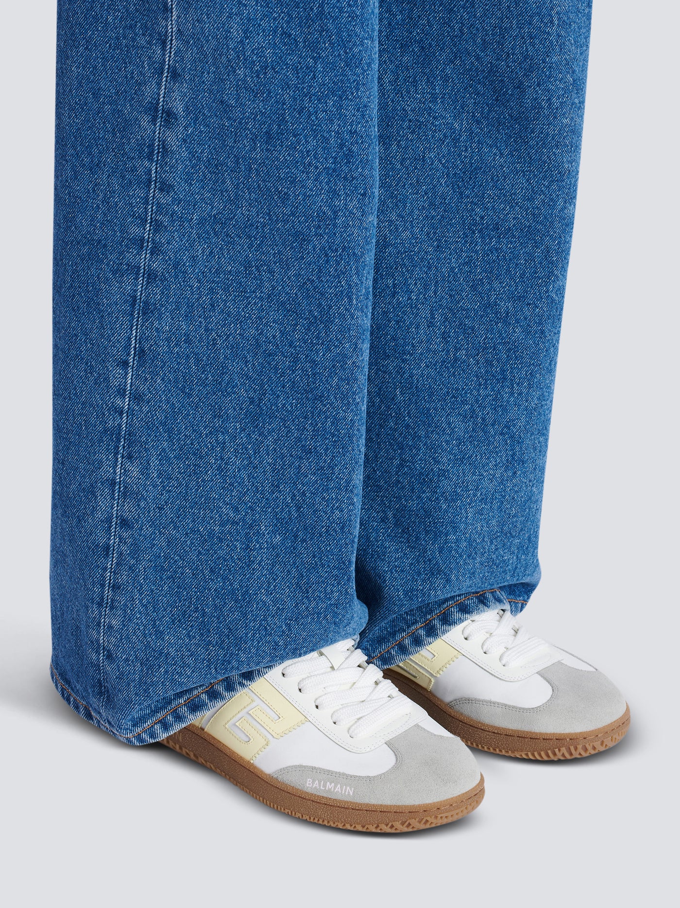 Swan trainers in calfskin and nylon