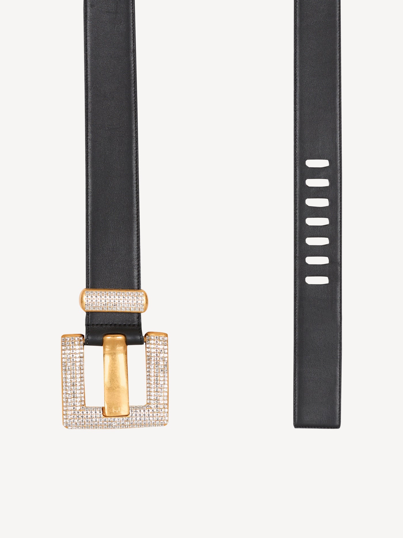 Anthem calfskin and crystal belt