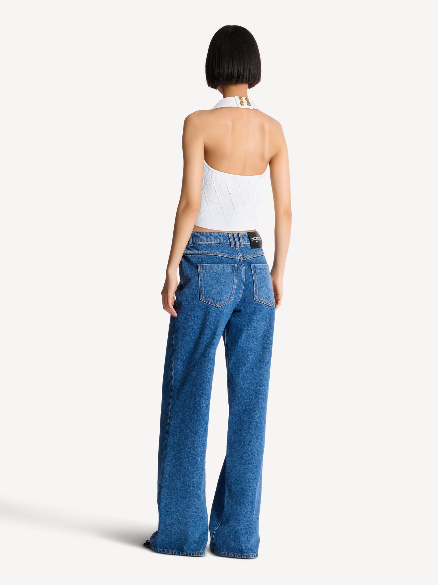 Top dos-nu en maille quilted
