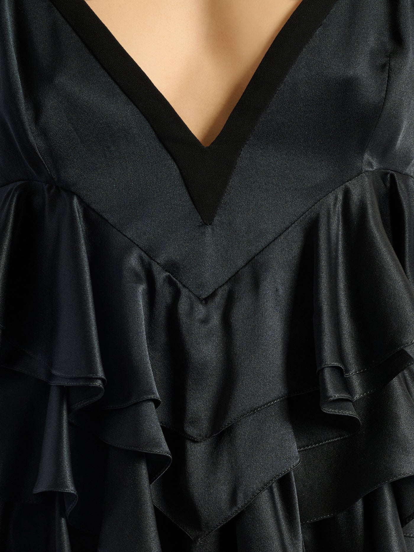 Satin top with thin straps