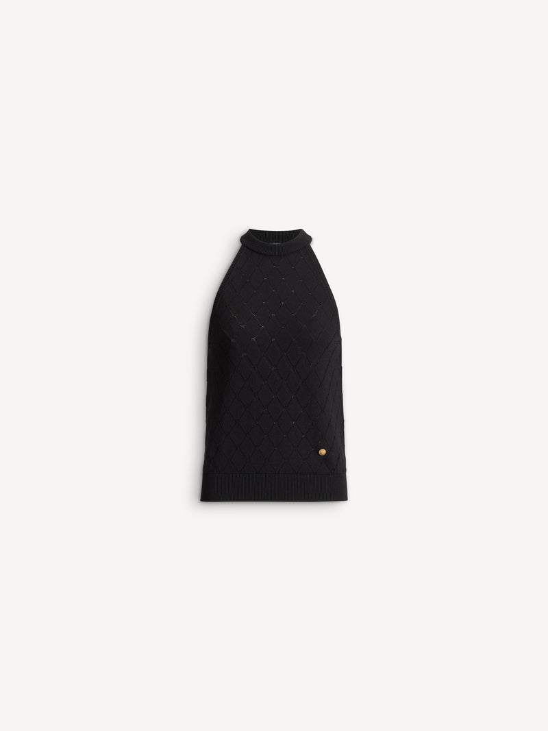 Sleeveless knit top