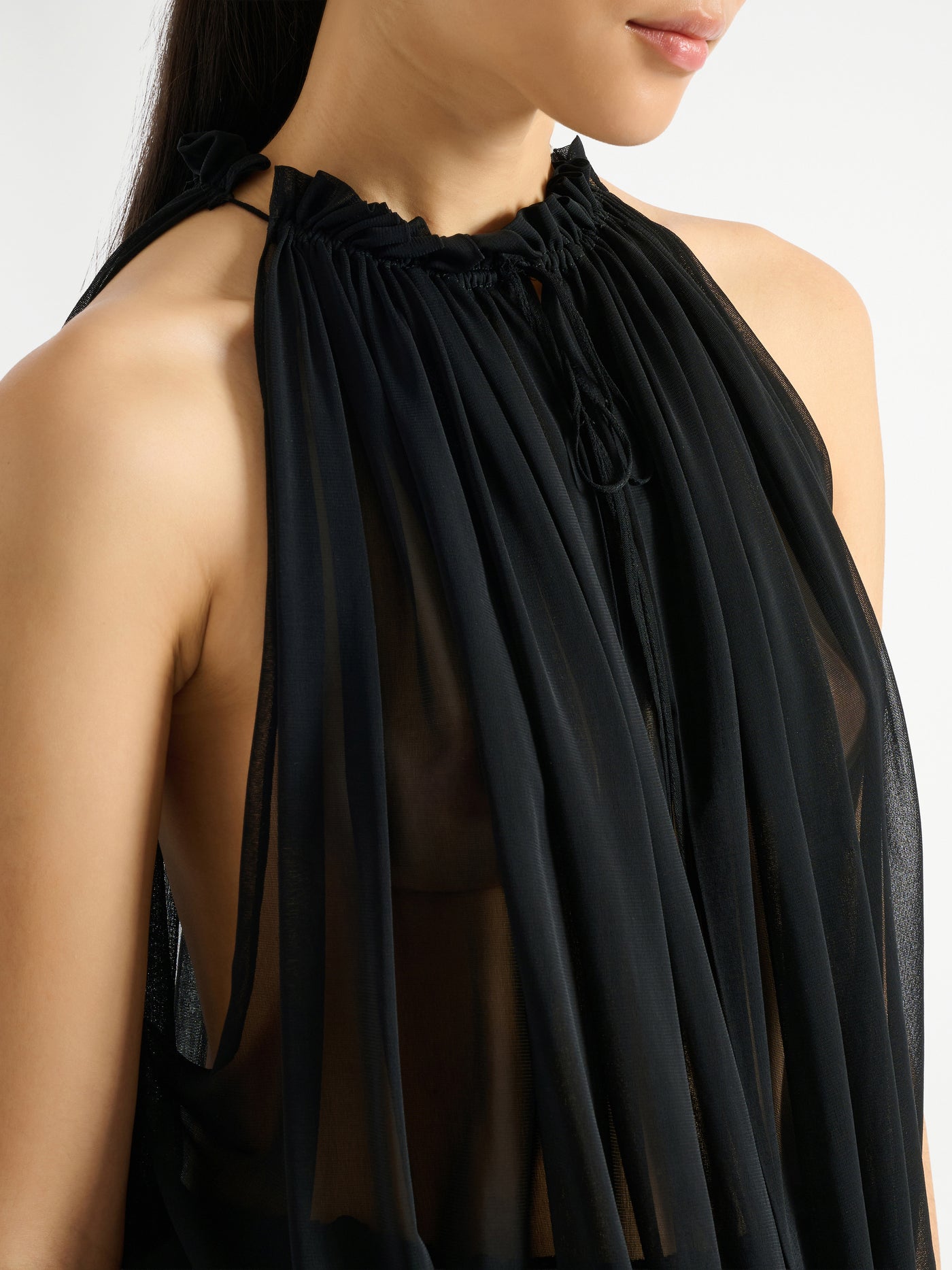 Top sans manches en mousseline