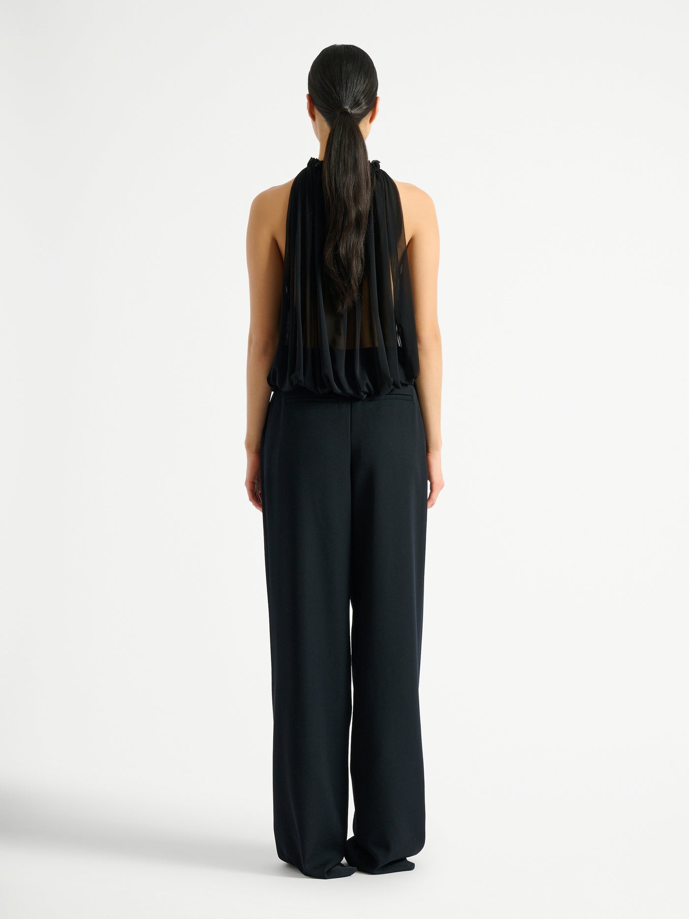 Top sans manches en mousseline