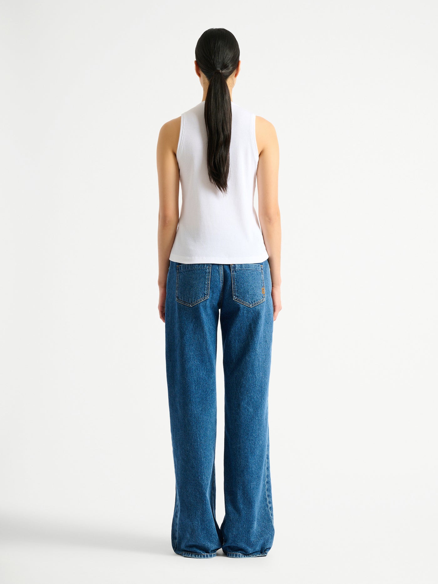 Tanktop mit Balmain Paris-Stickerei