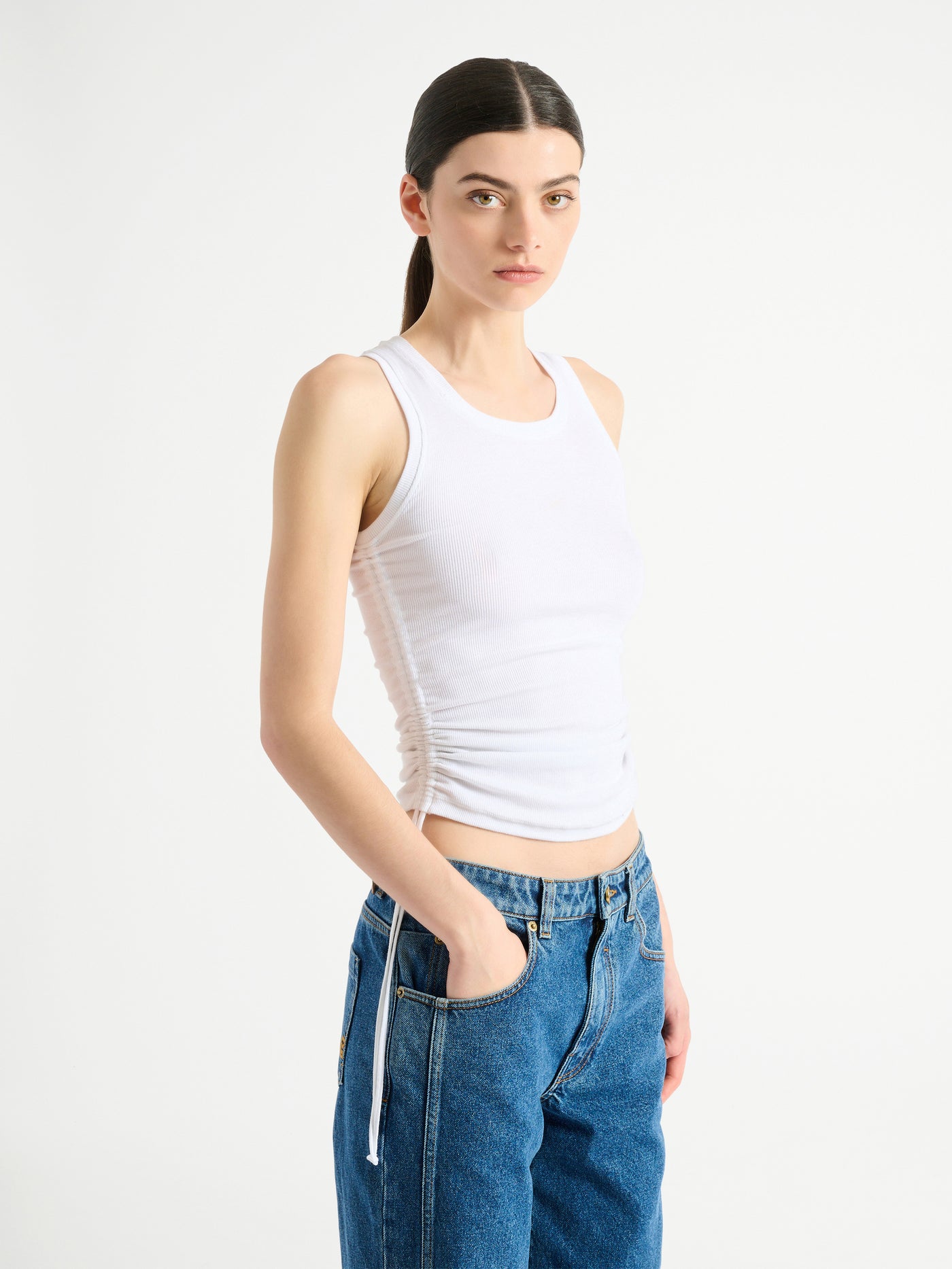 Drapiertes Tanktop