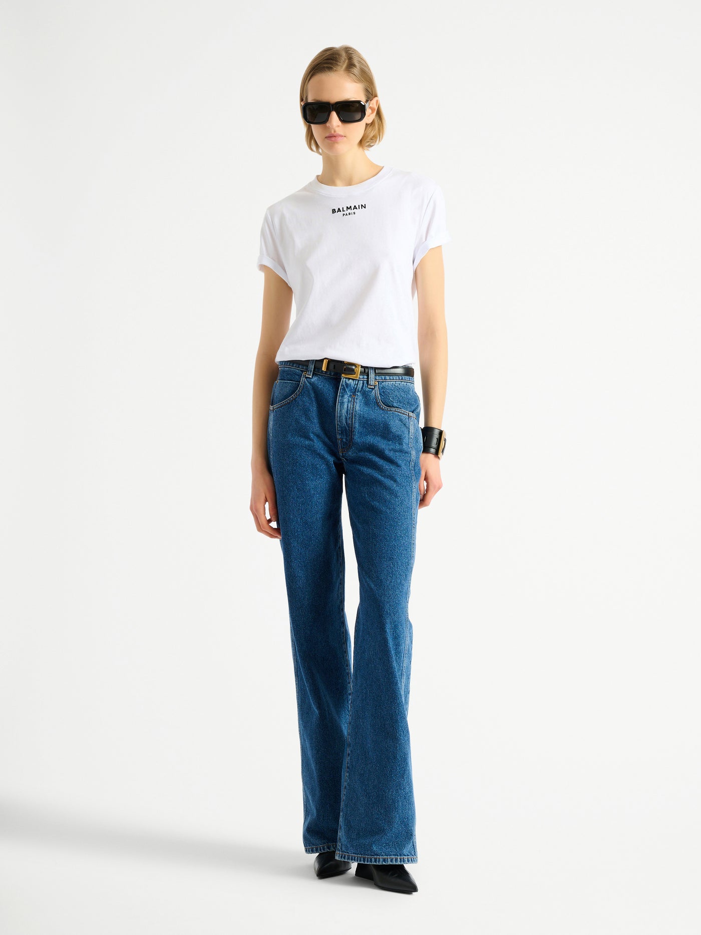 Besticktes Balmain Paris T-Shirt