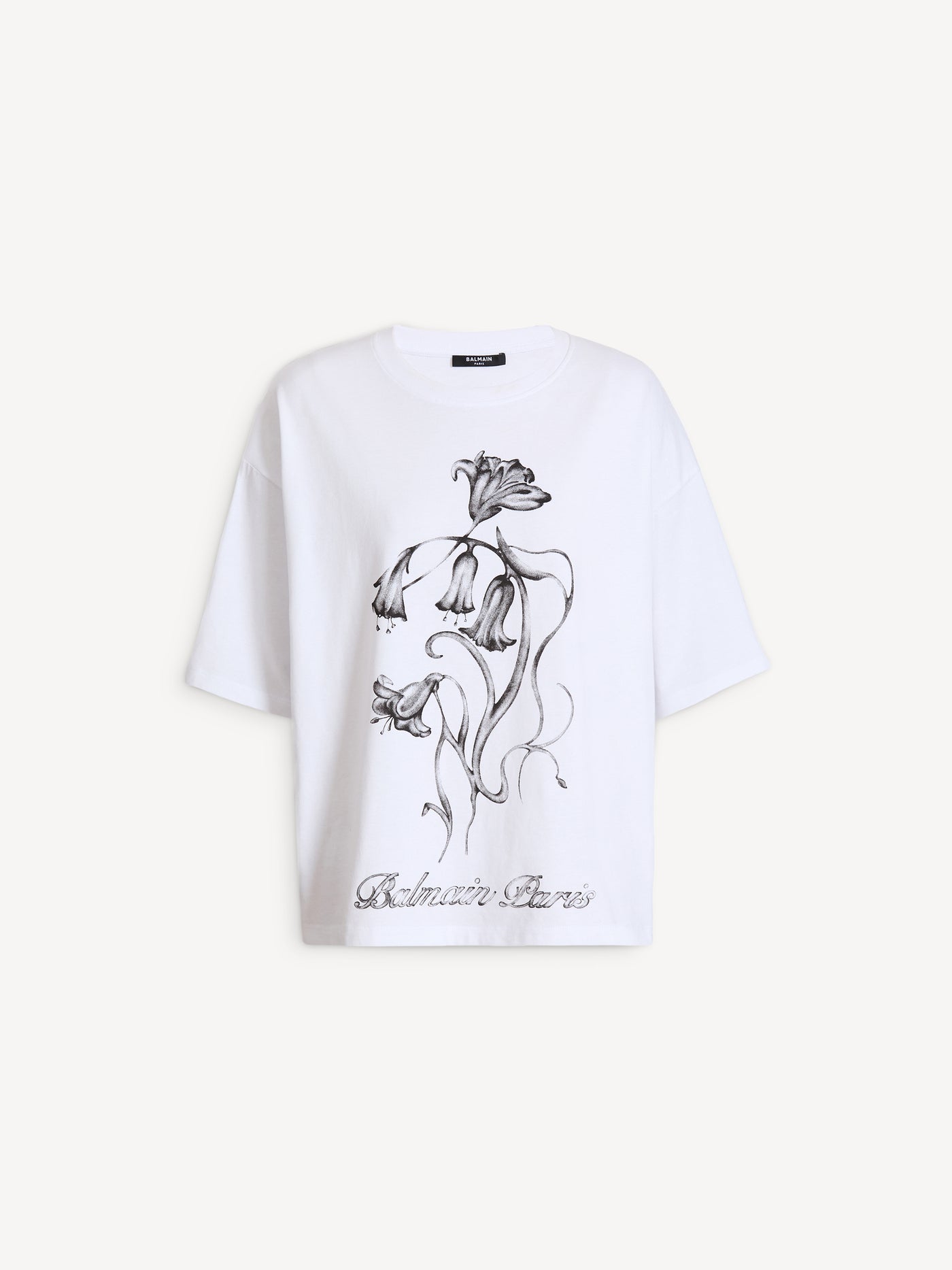 Bedrucktes Balmain Flower T-Shirt