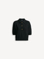 Knitted 3-button polo