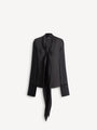 Chemise en soie à col noué