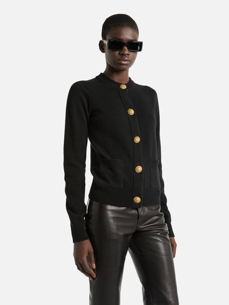 Eco-cashmere cardigan black - Women | BALMAIN