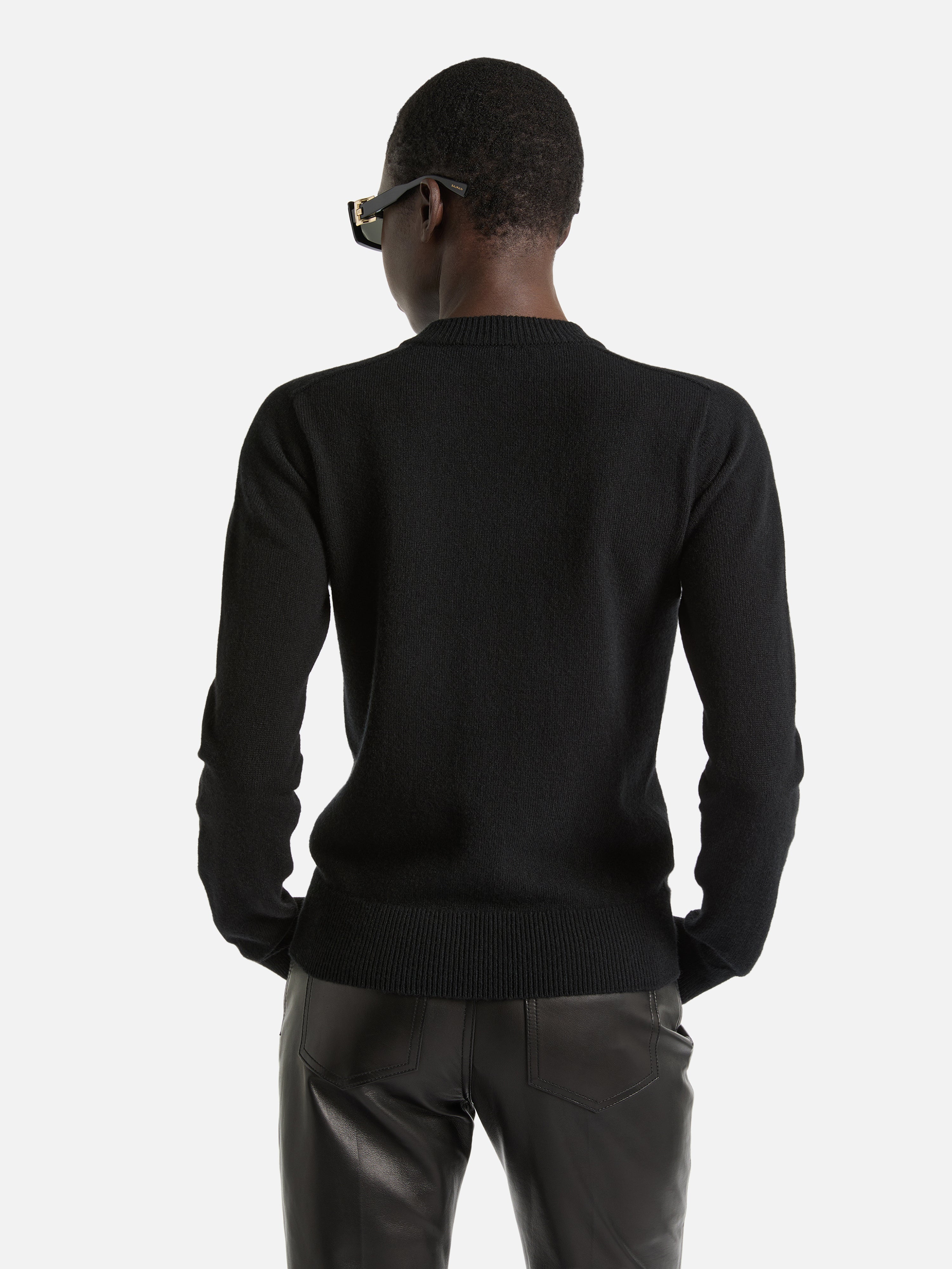 Eco-cashmere cardigan black - Women | BALMAIN