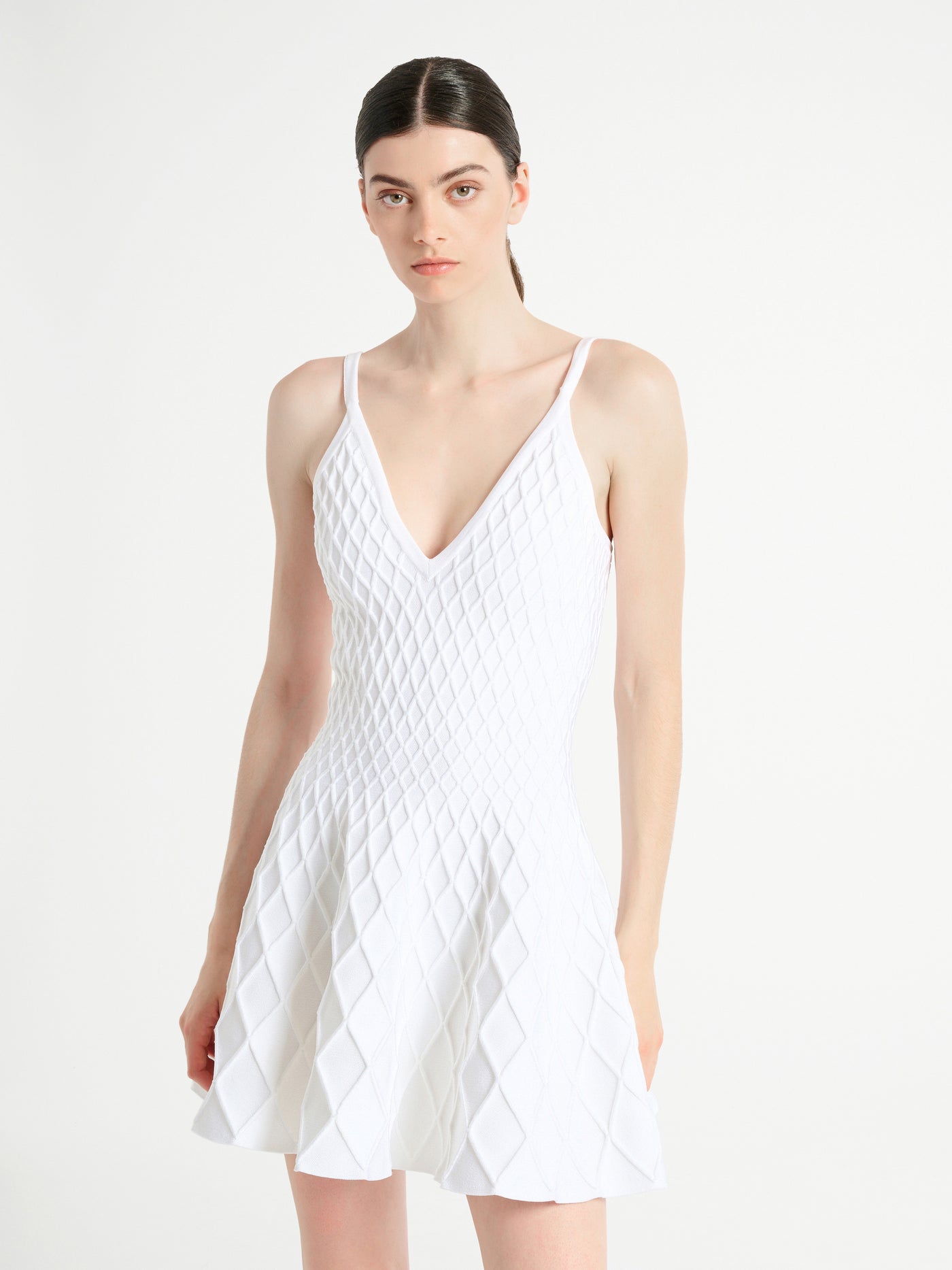 Flared knit dress