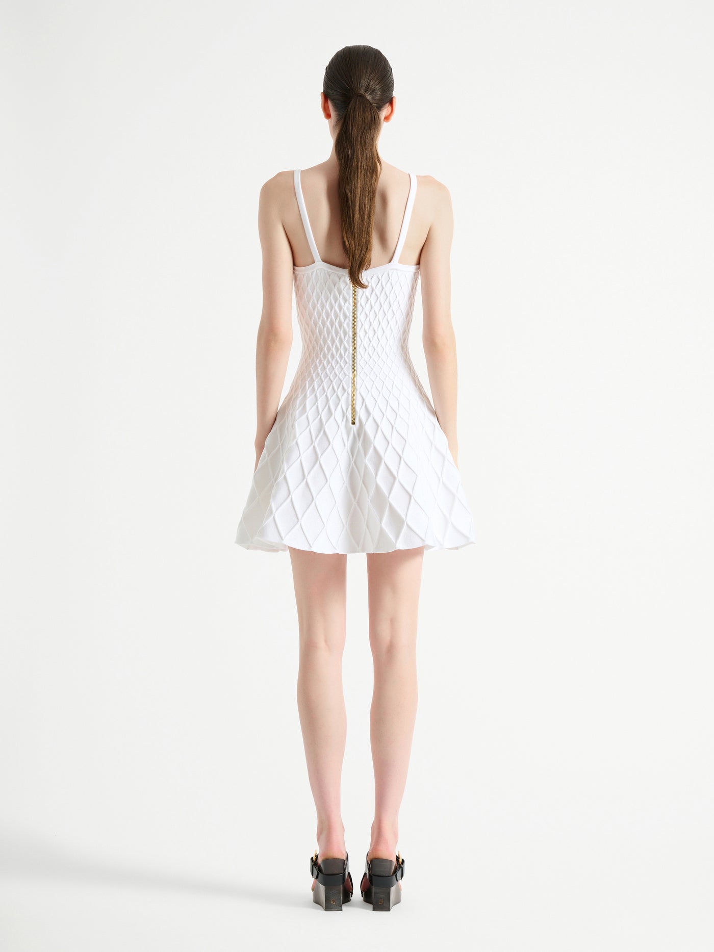 Flared knit dress