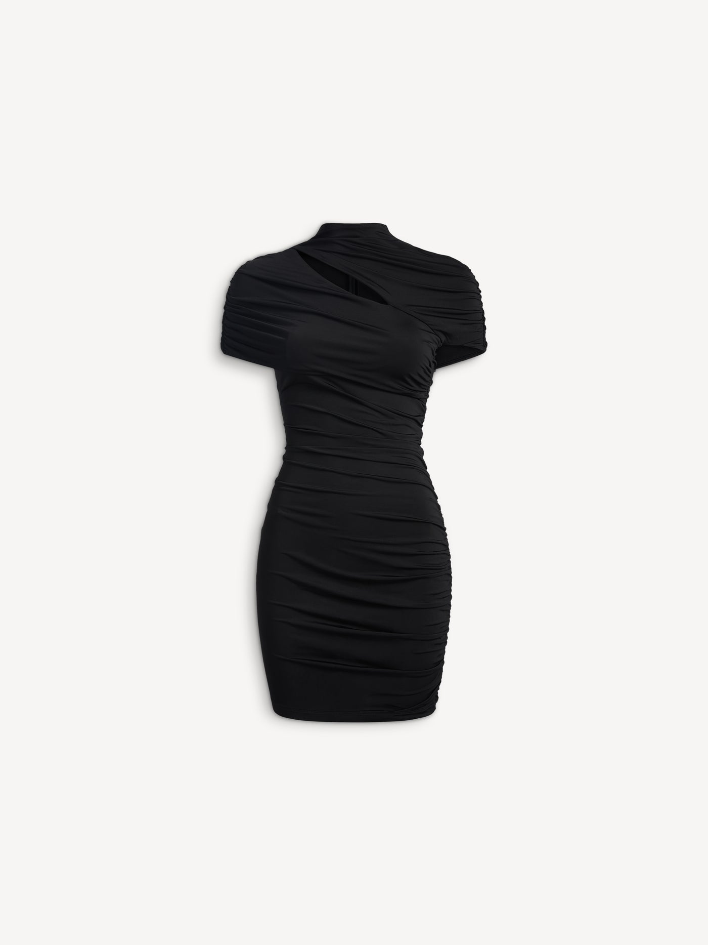 Vestido bodycon drapeado de jersey