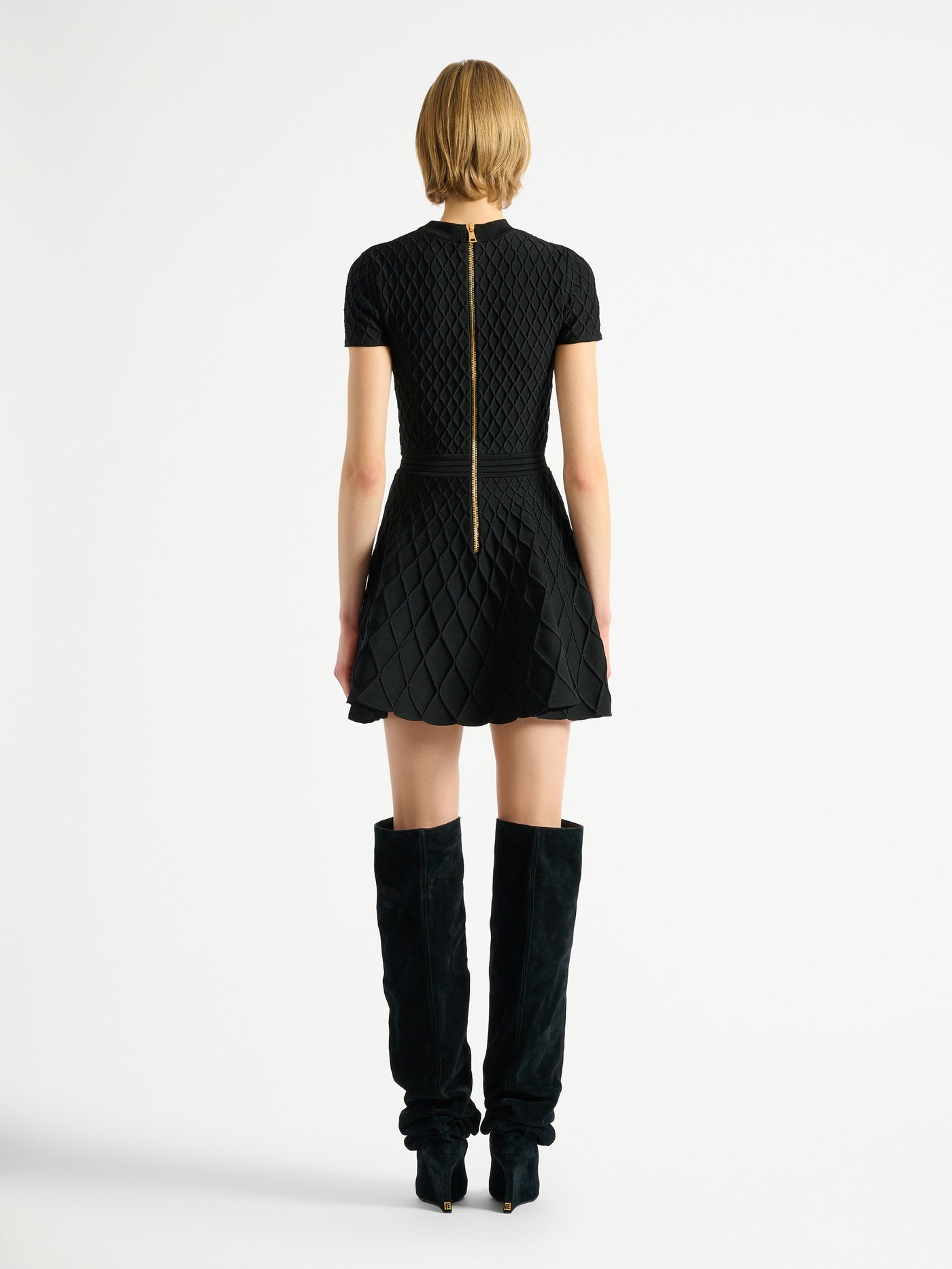 Flared knit dress