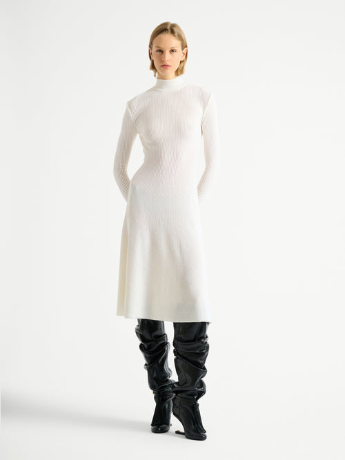 Long ribbed knit dress