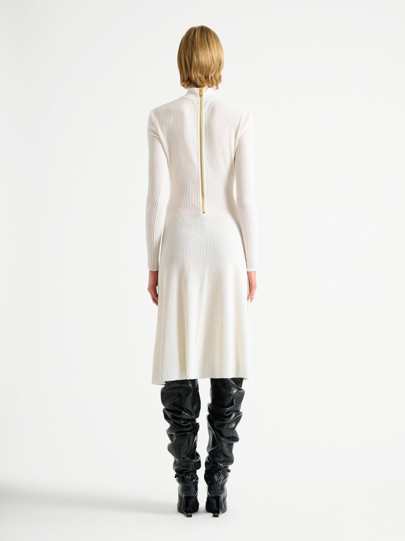 Long ribbed knit dress