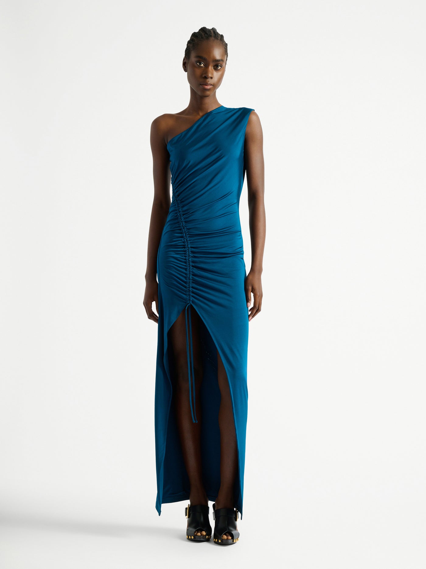 Long draped jersey dress