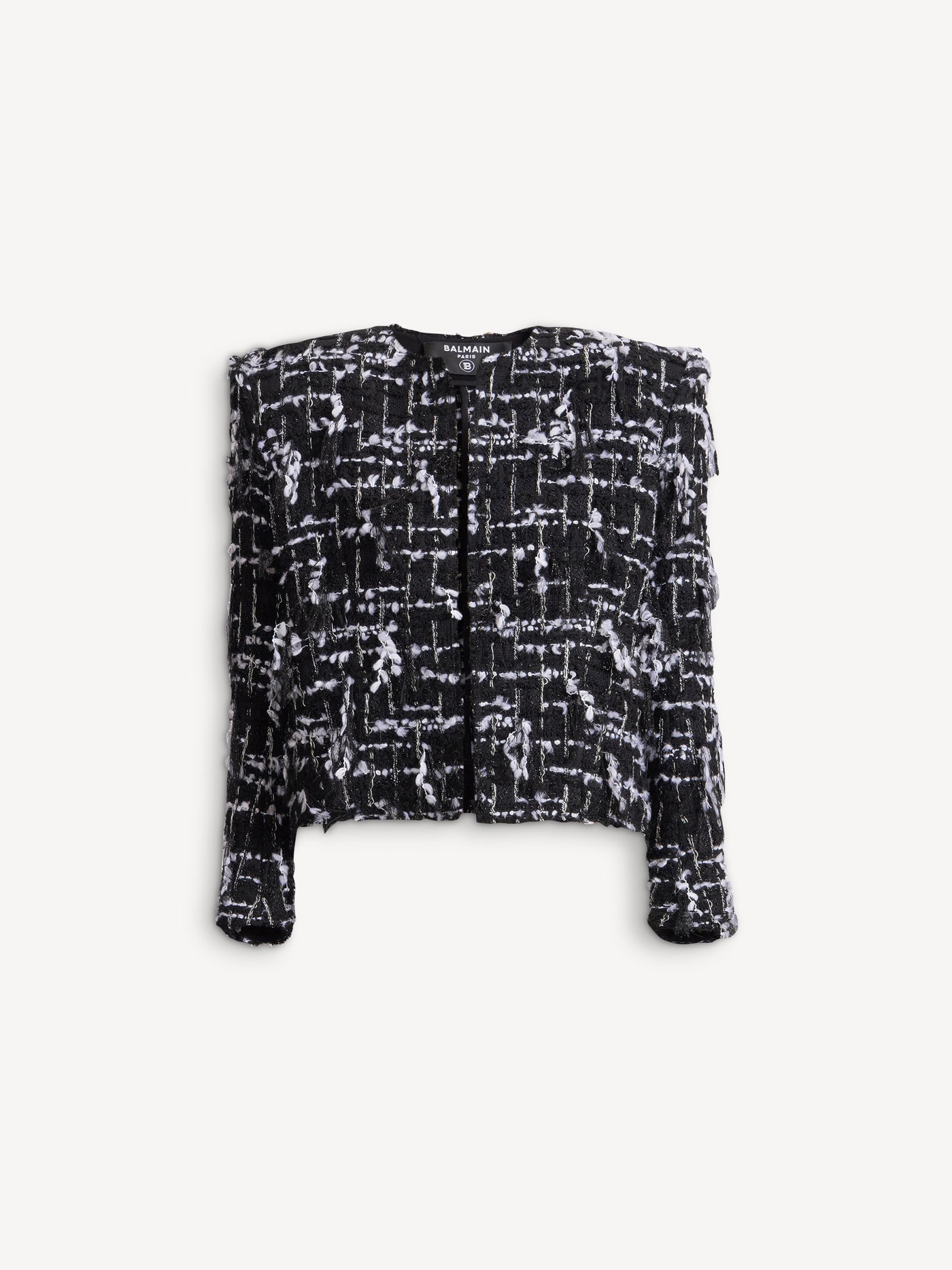 Spencer aus Tweed mit Fransen