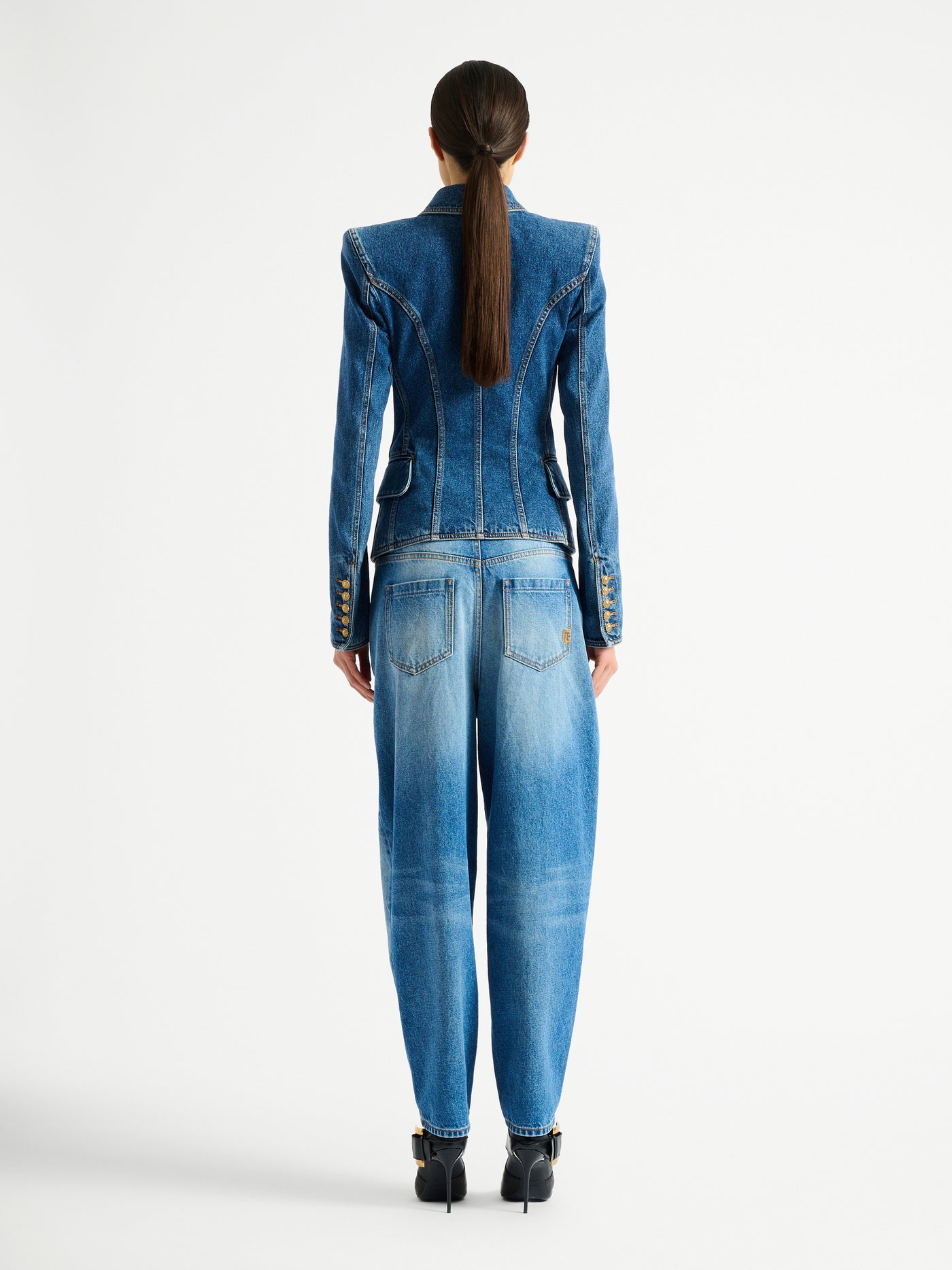 Chaqueta de 2 botones de denim