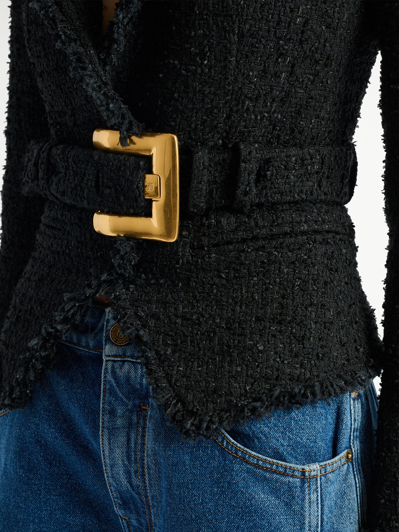 Tweedjacke mit Gürtel