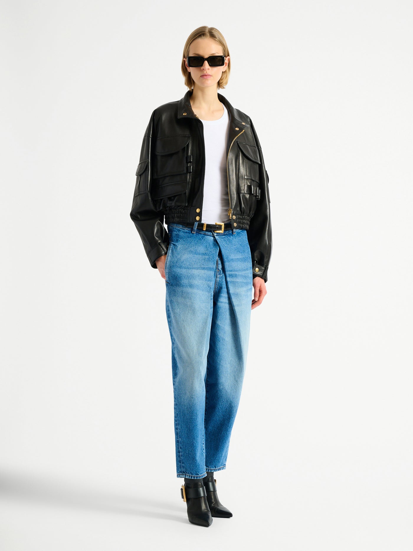 Bomber in pelle di agnello