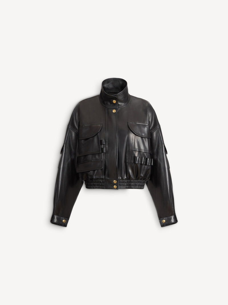 Lambskin bomber jacket