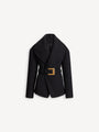 Belted wool pea coat
