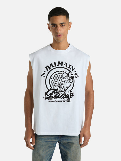 Flocked Balmain Quilted tank top