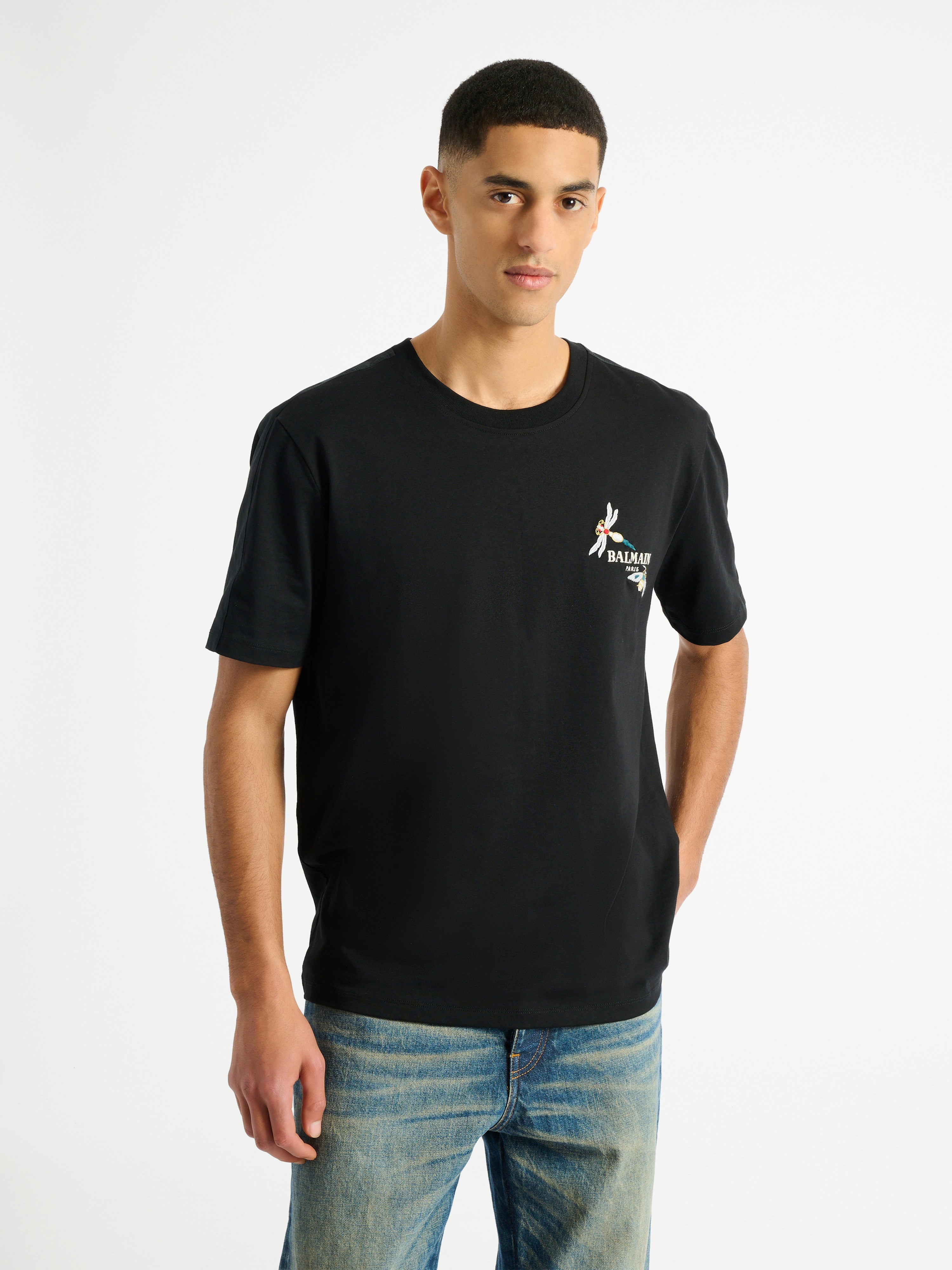 Balmain Insect 刺しゅうTシャツ ブラック - メンズ | BALMAIN