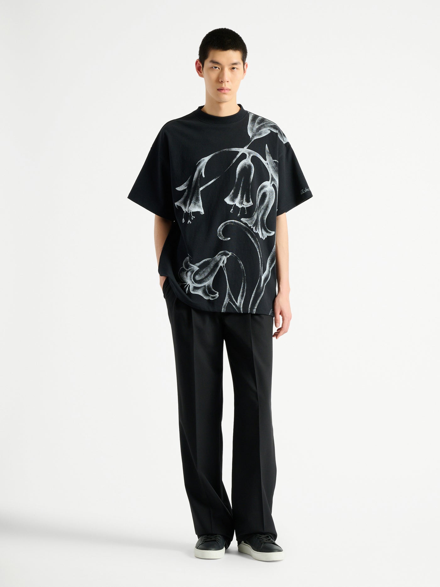 Bedrucktes Balmain Flower T-Shirt