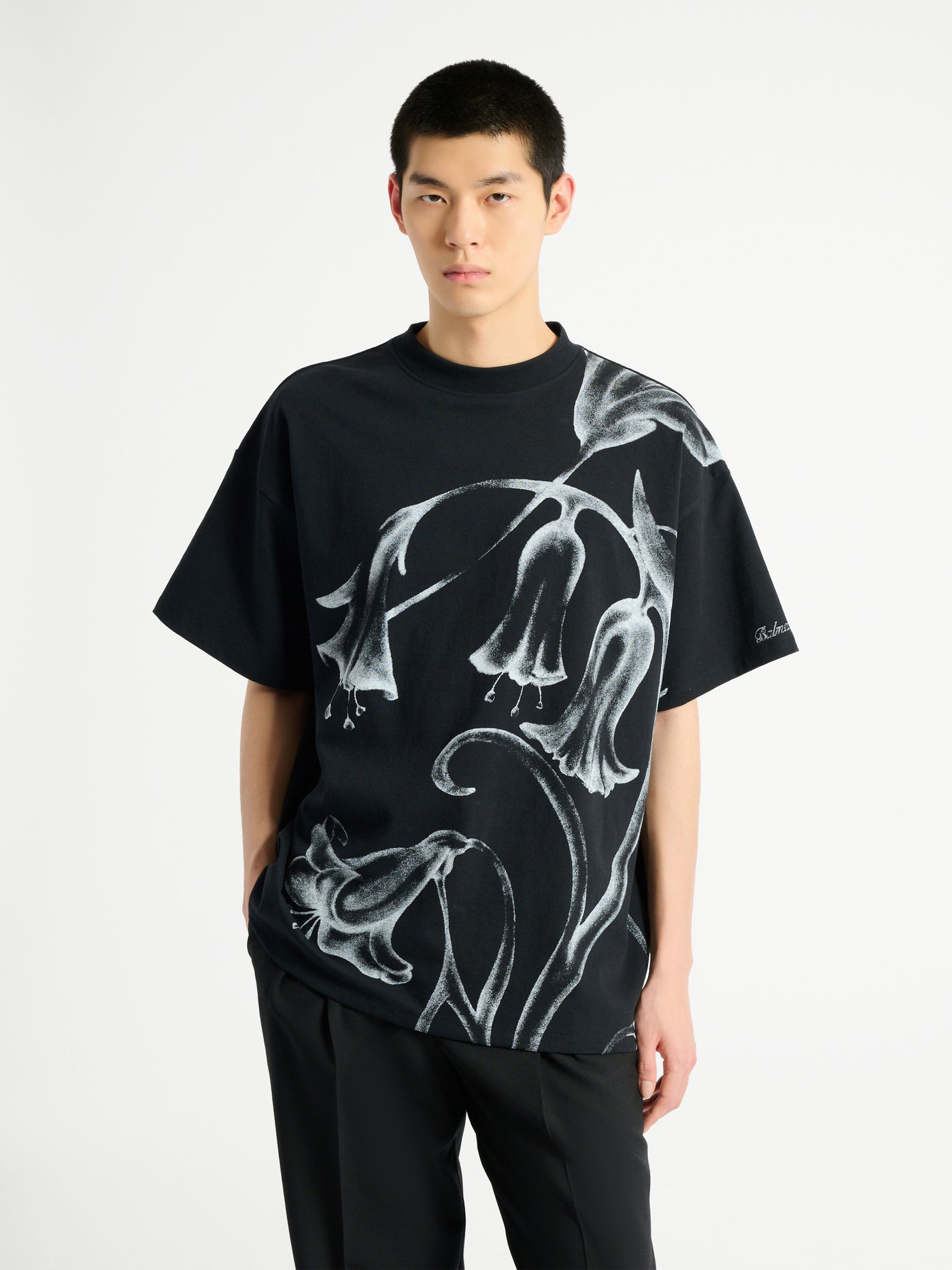 T-shirt Balmain Flower imprimé