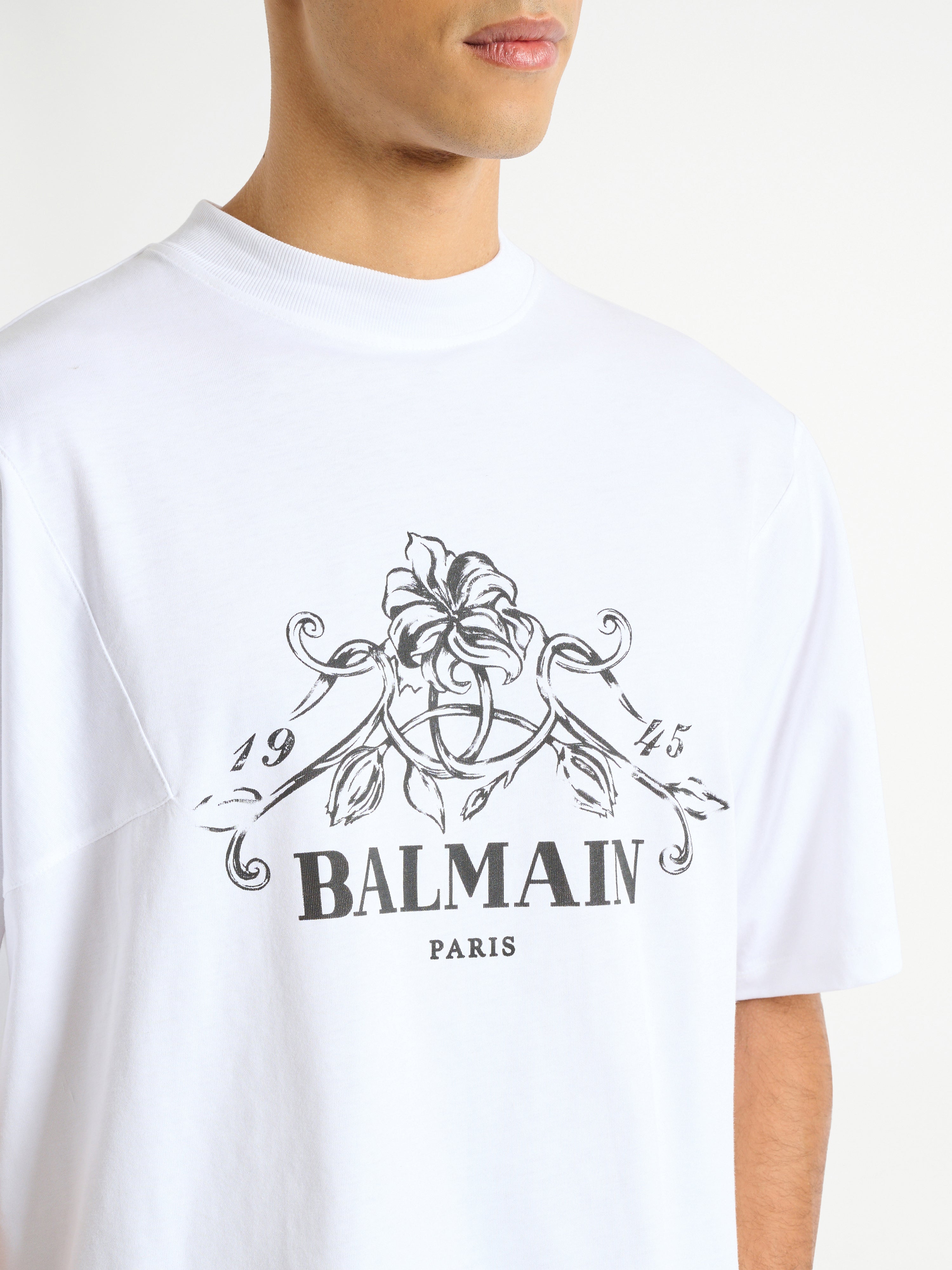 Printed Balmain Vine T-shirt white - Men | BALMAIN