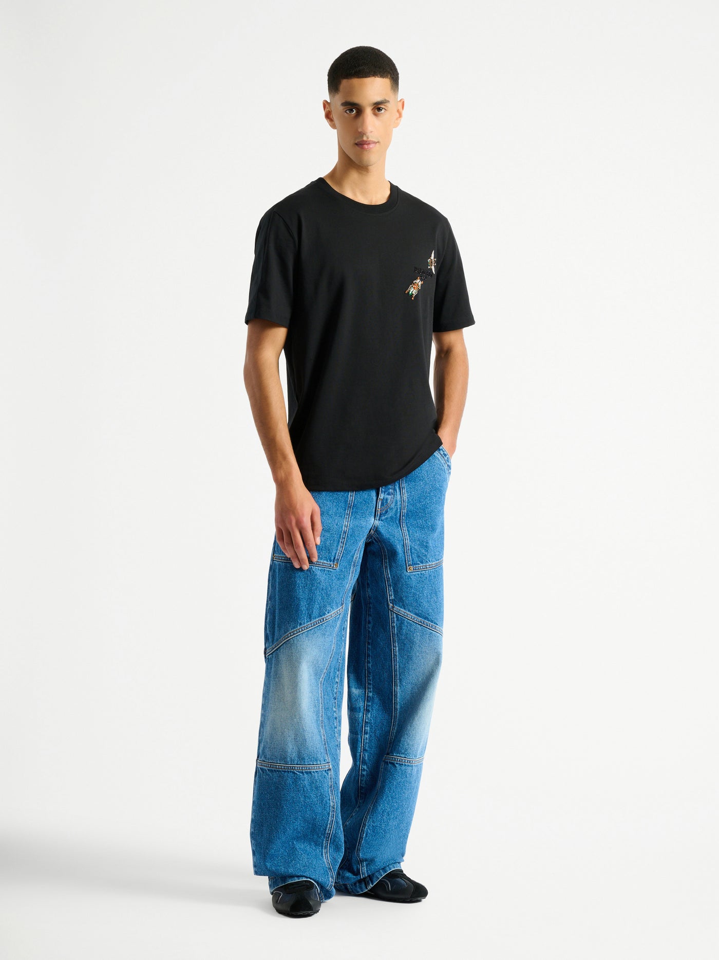 Besticktes Balmain Insect T-Shirt