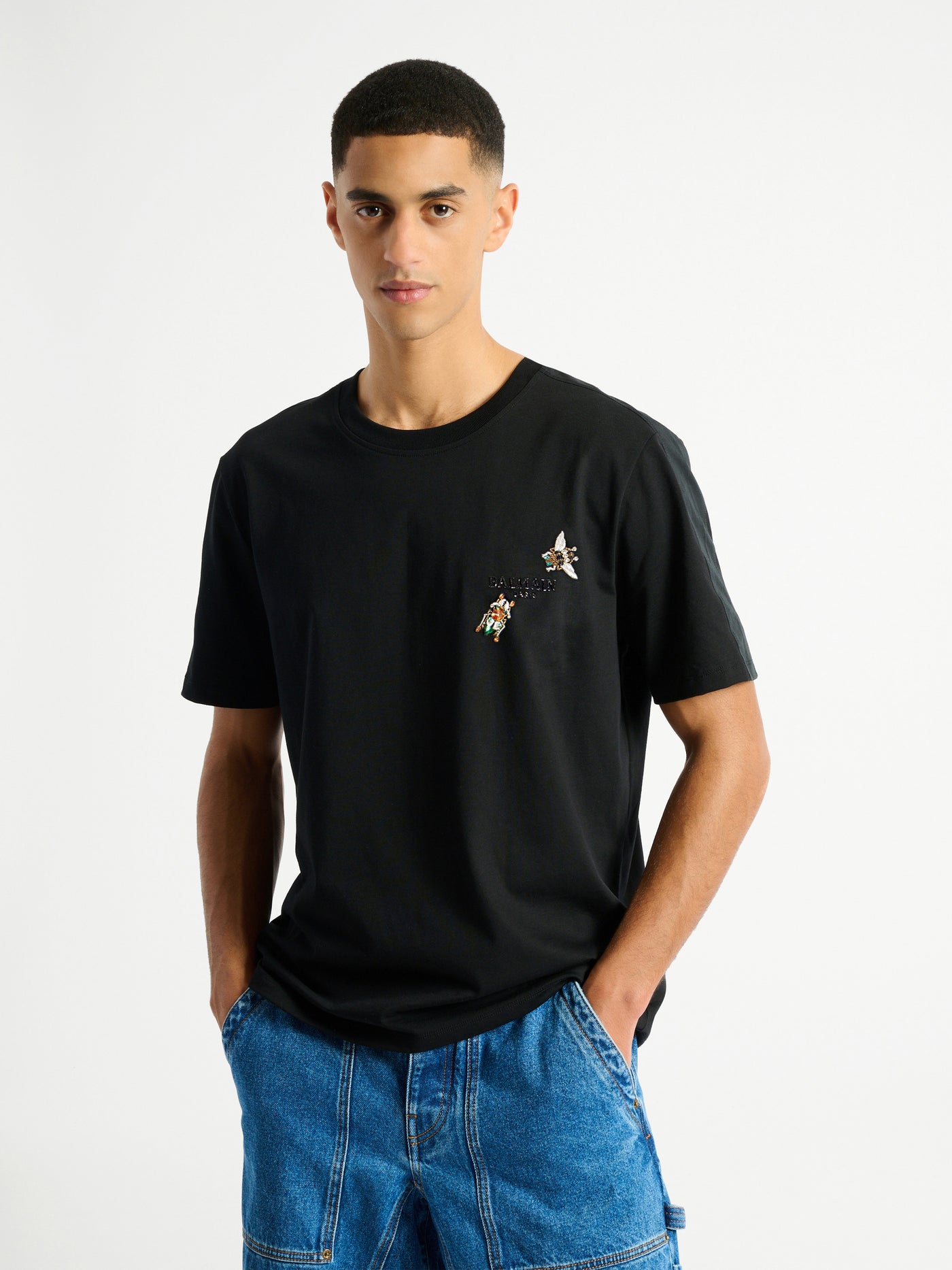Camiseta Balmain Insect con bordado