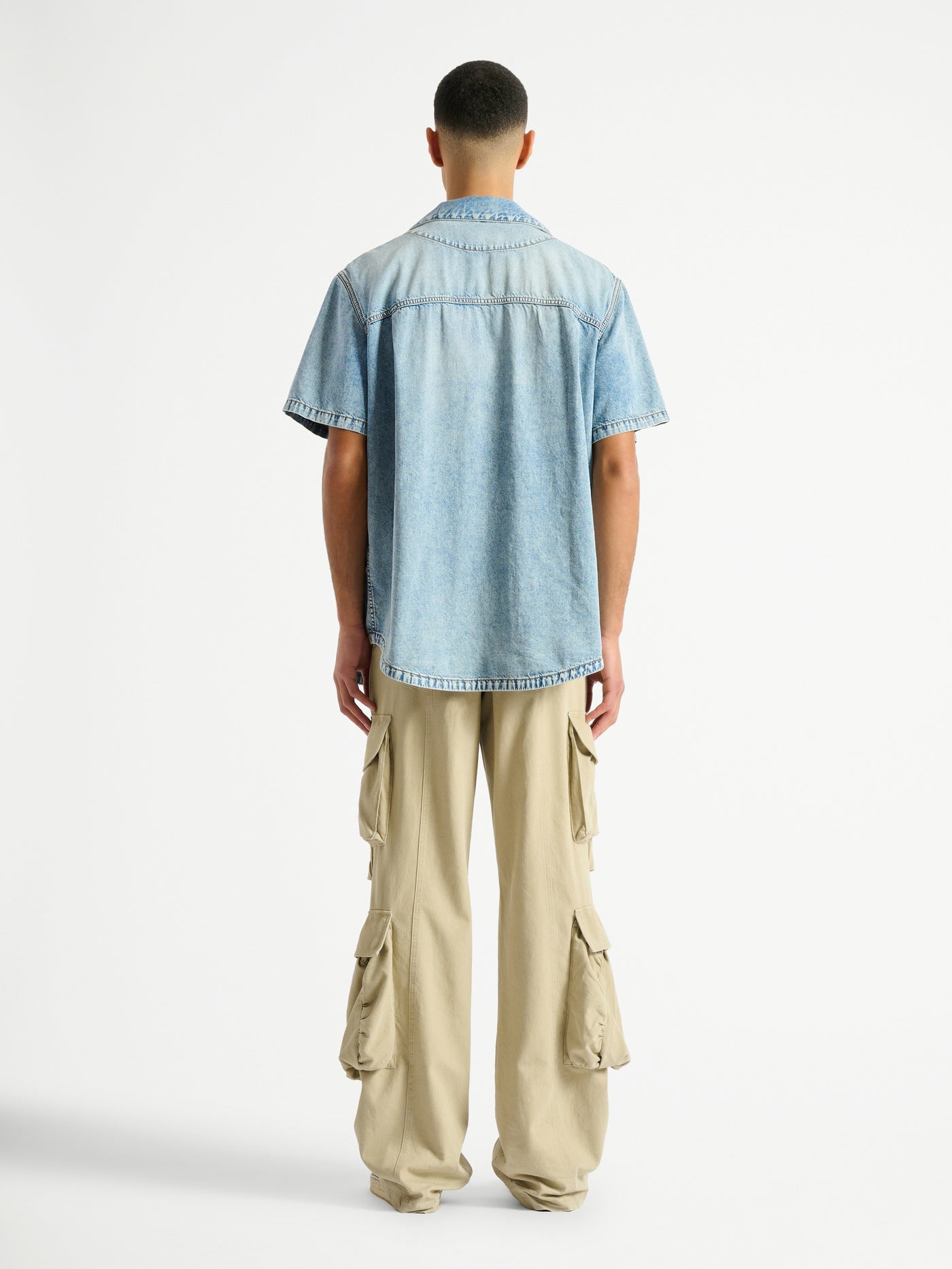 Camisa de denim lavado Light Blue