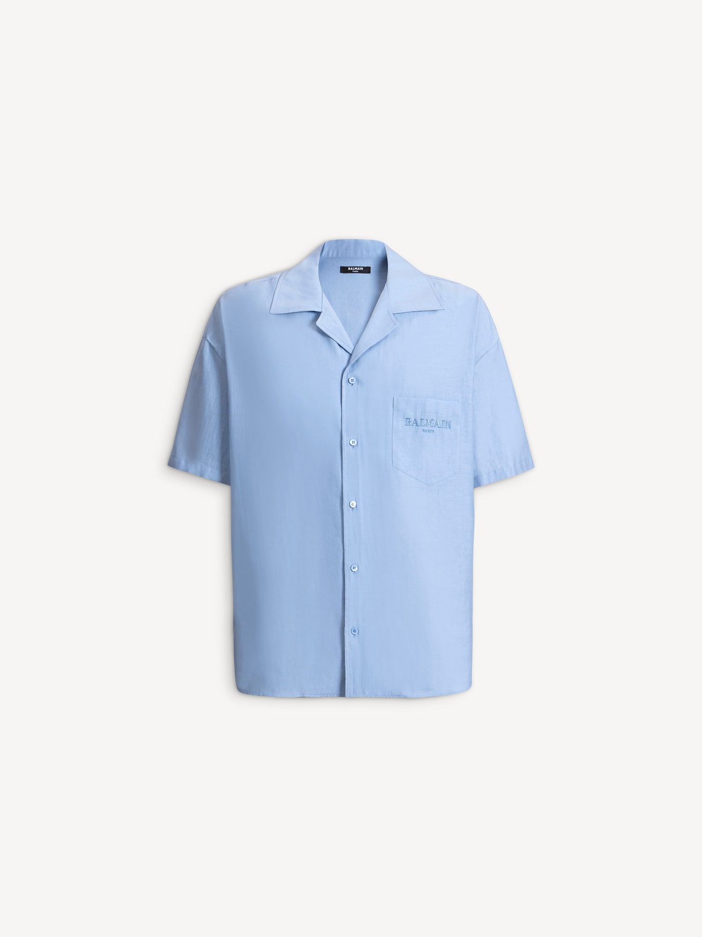 Balmain Vintage Hemd aus Popeline mit Fischgrätmuster