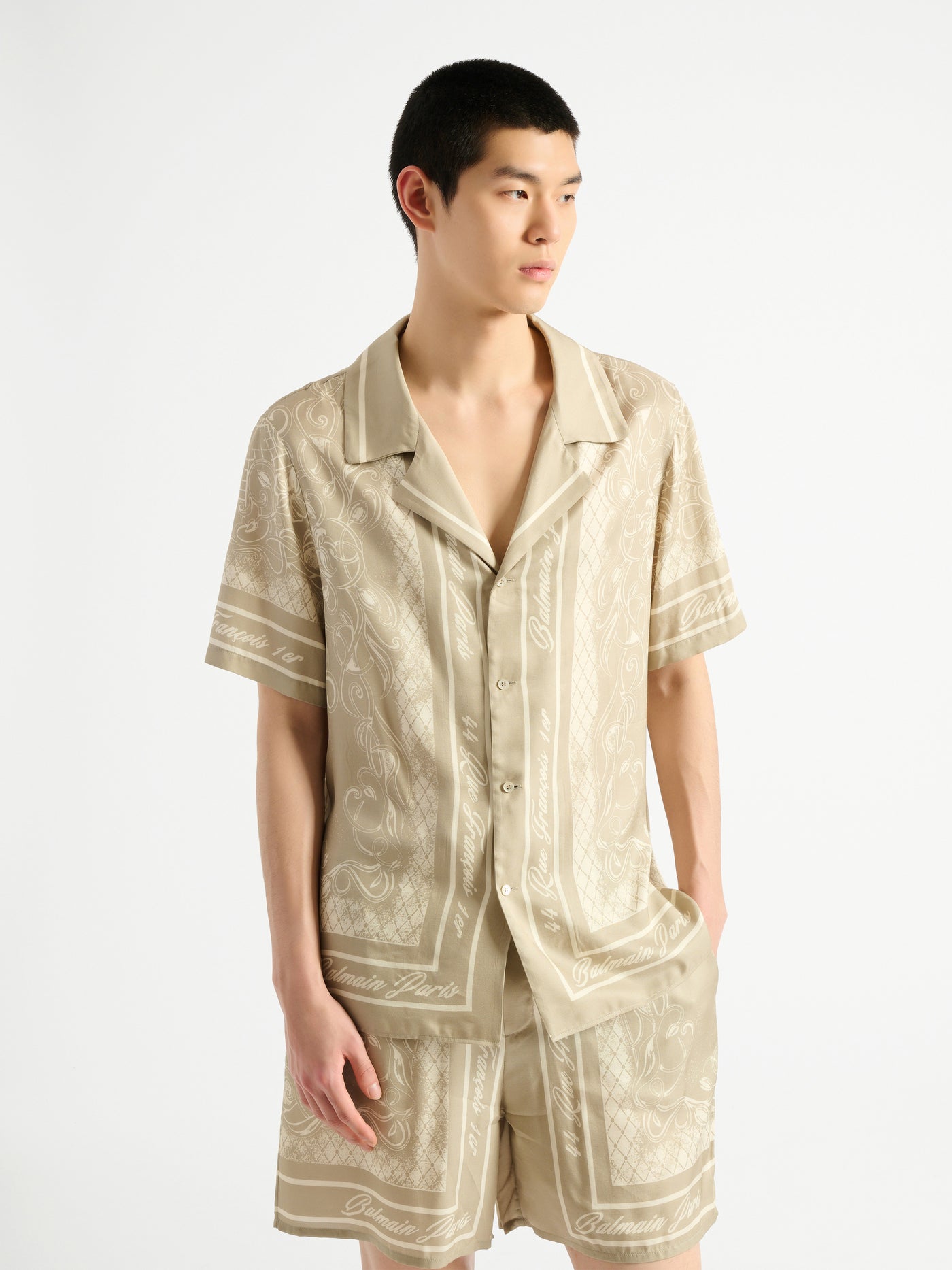 Camicia pigiama con stampa Foulard