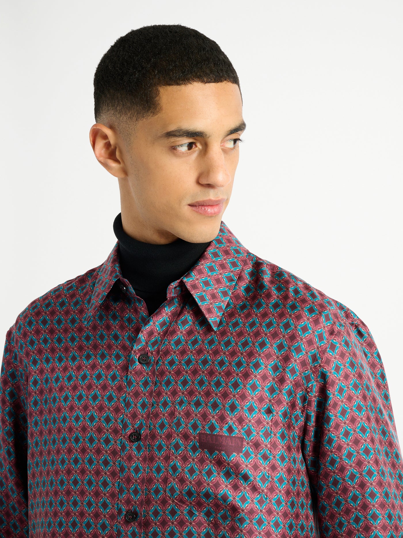 Chemise en soie imprimée
