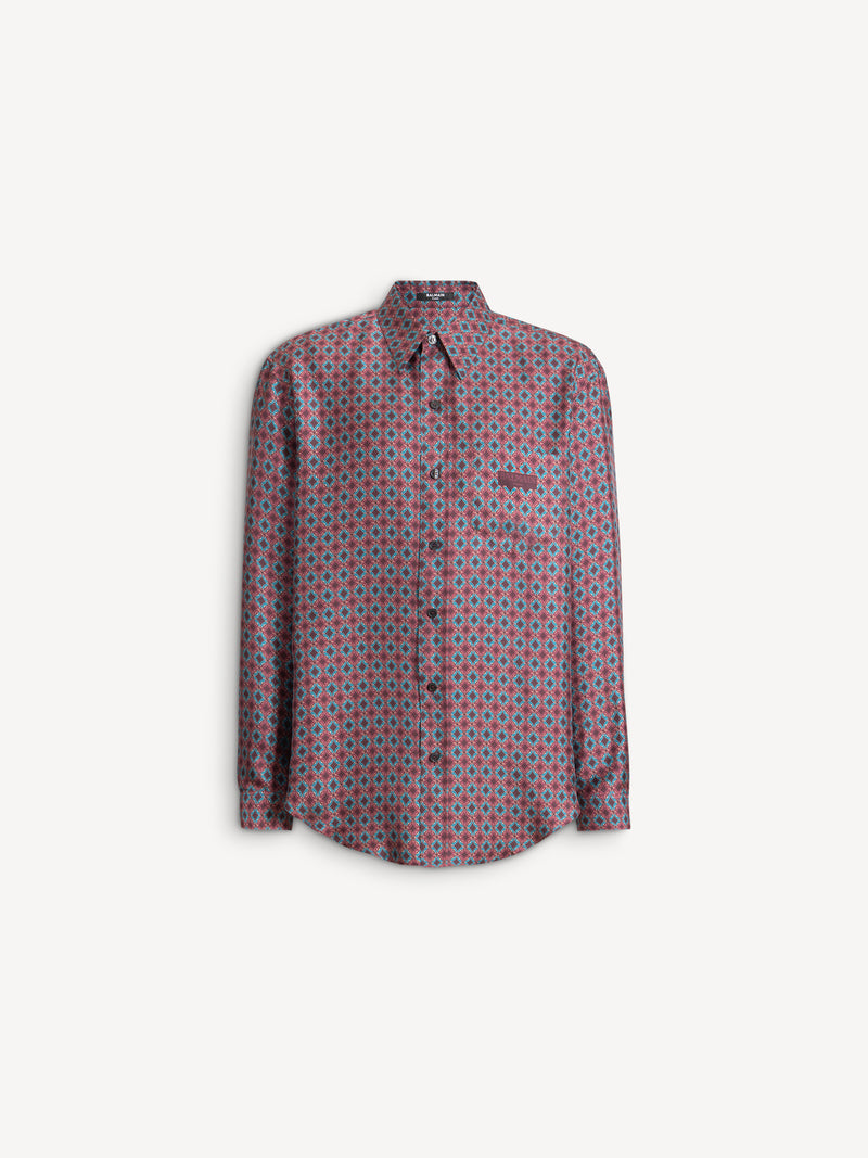 Chemise en soie imprimée